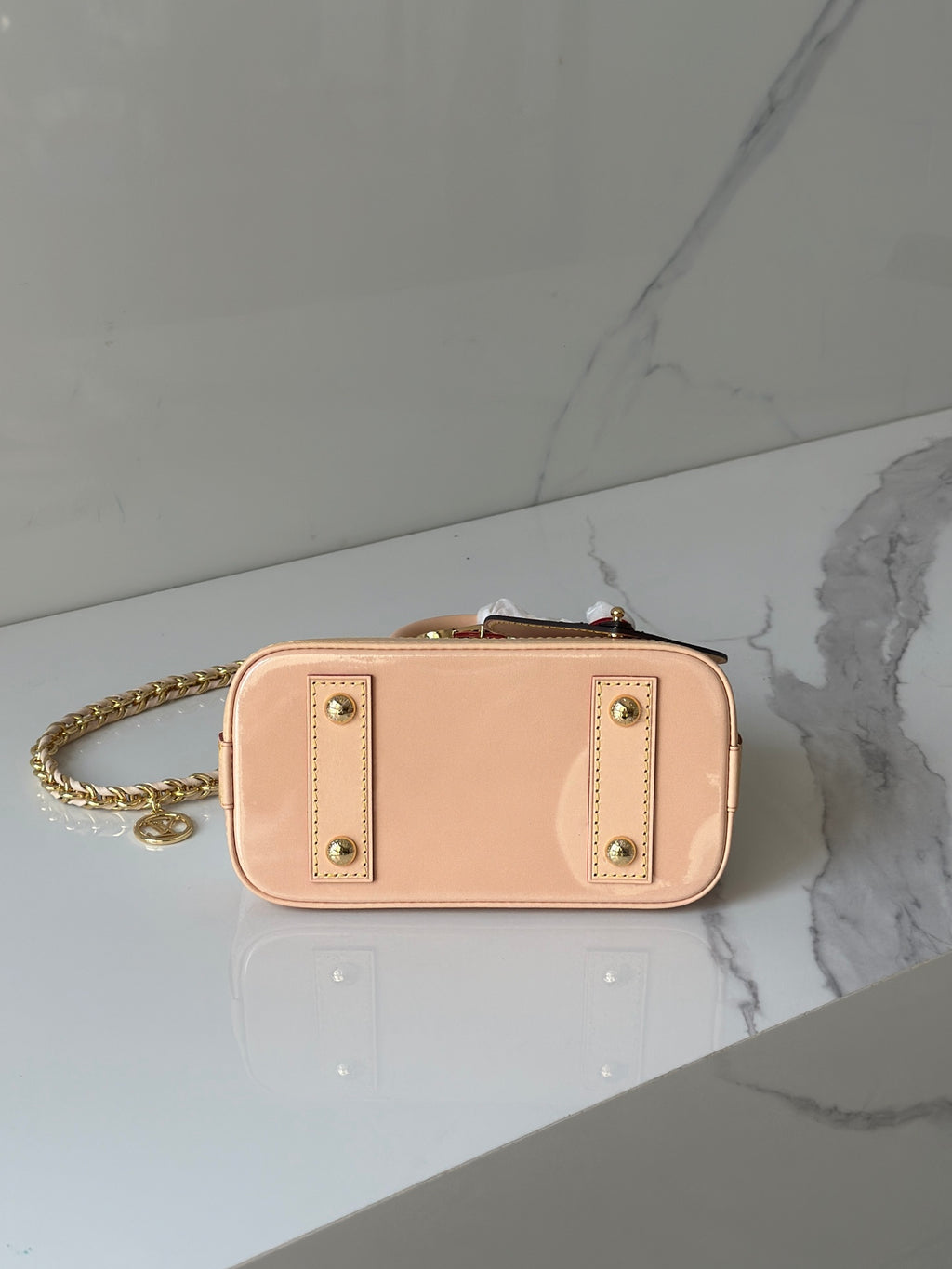 Alma BB White Monogram Canvas with Heart Charm