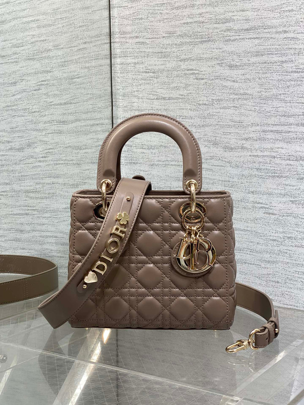 Lady Quilted Leather Top Handle Bag