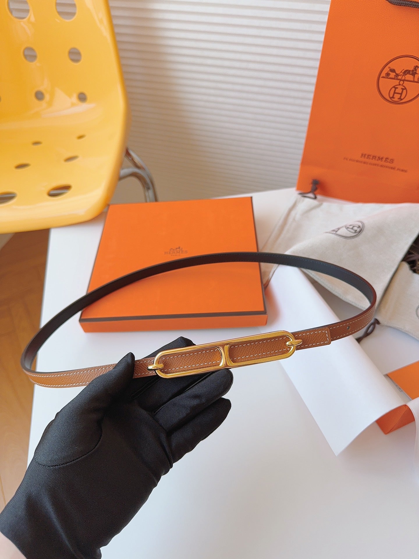 Roulis Belt Buckle & Reversible Leather Strap 13 mm