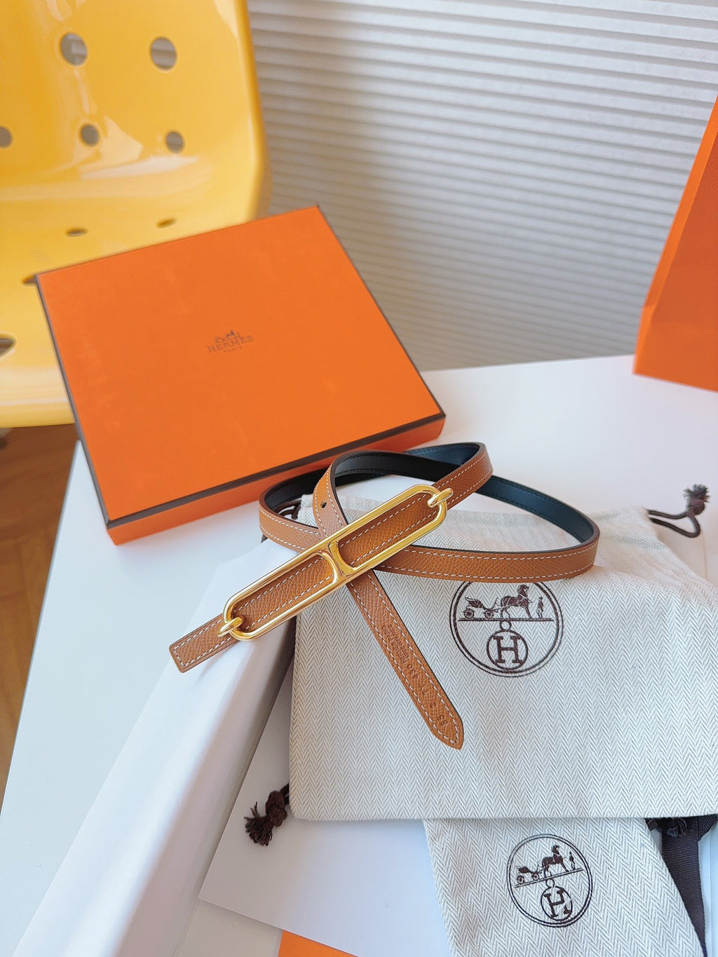 Roulis Belt Buckle & Reversible Leather Strap 13 mm