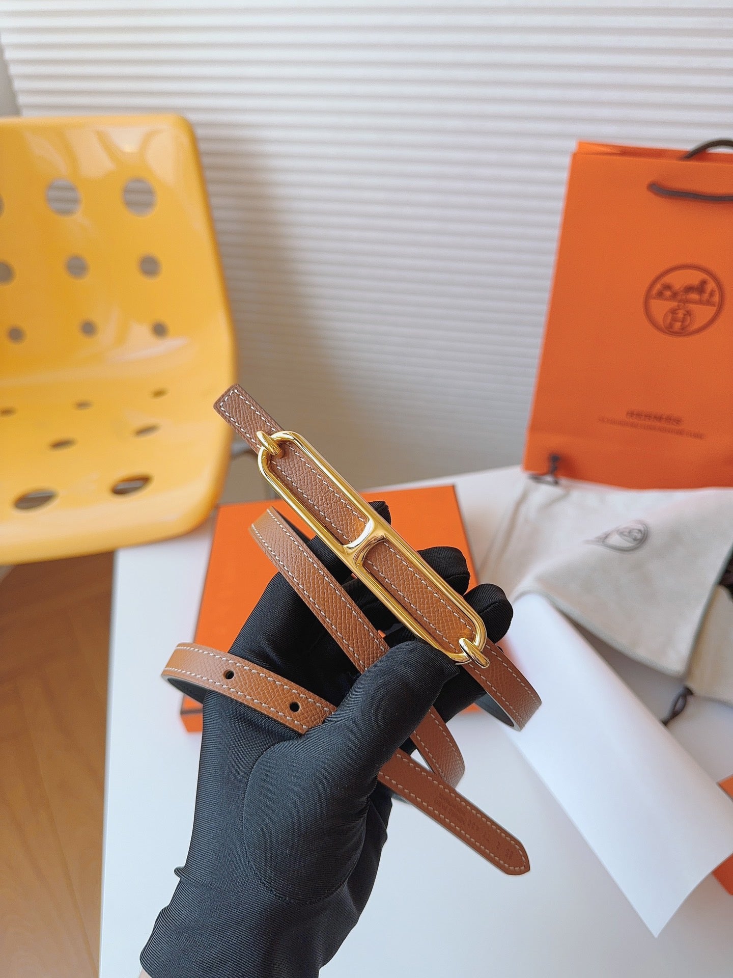 Roulis Belt Buckle & Reversible Leather Strap 13 mm