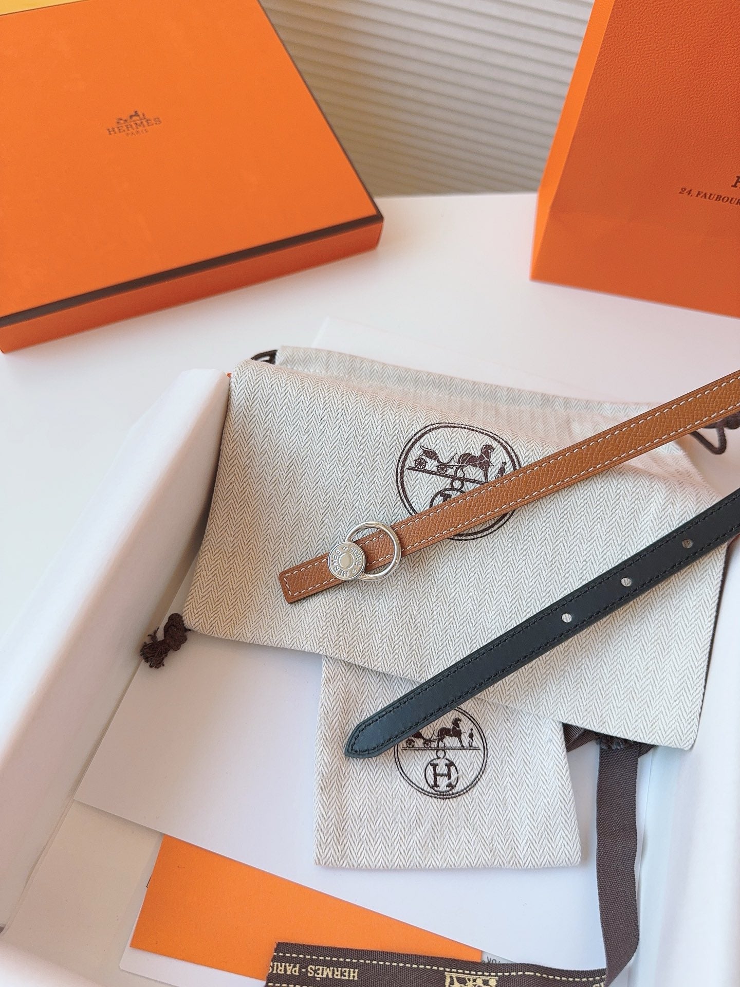 Reversible Slim Belt – Gold / Black