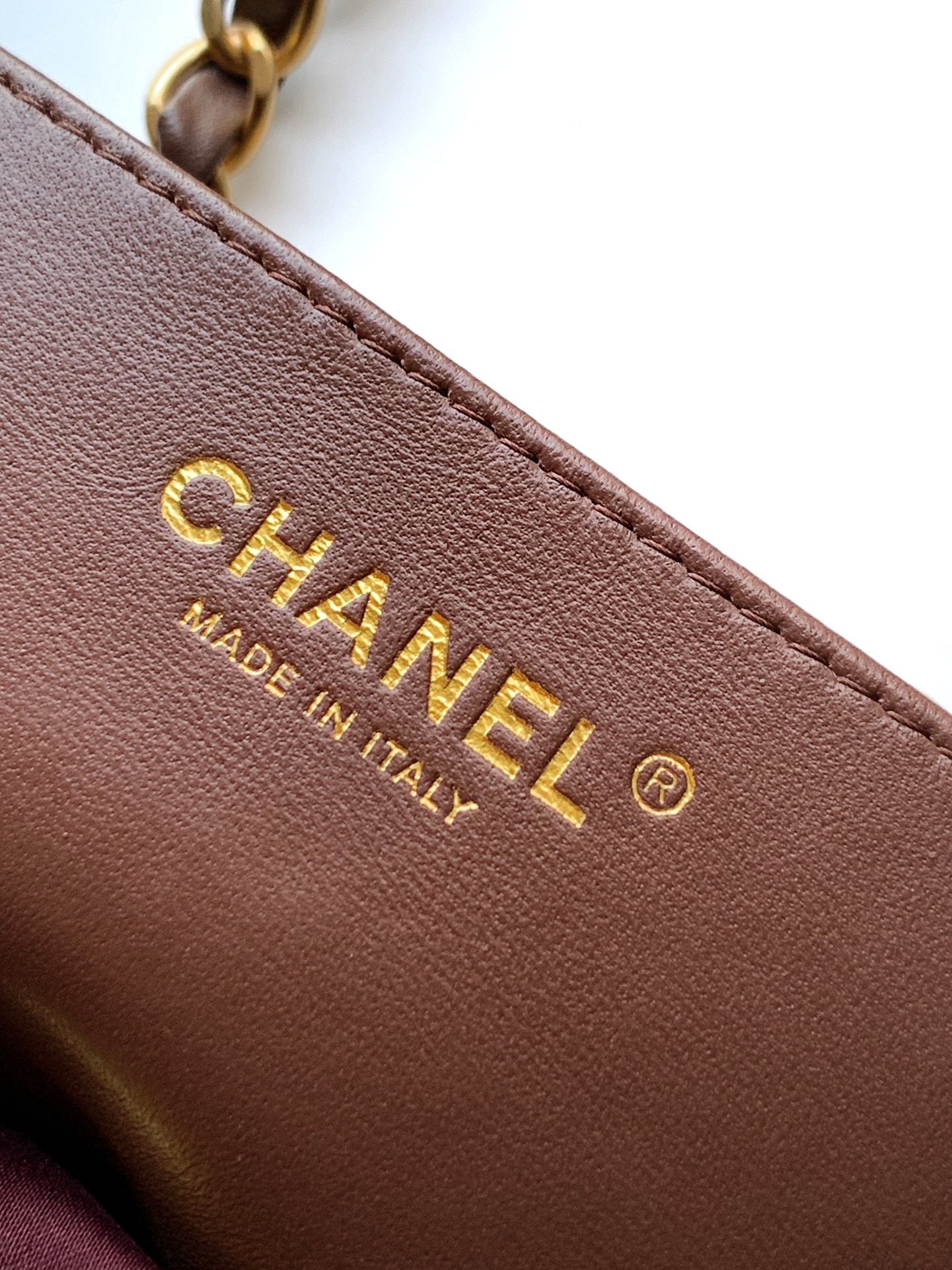 Small Quilted Top Handle Chain Bag