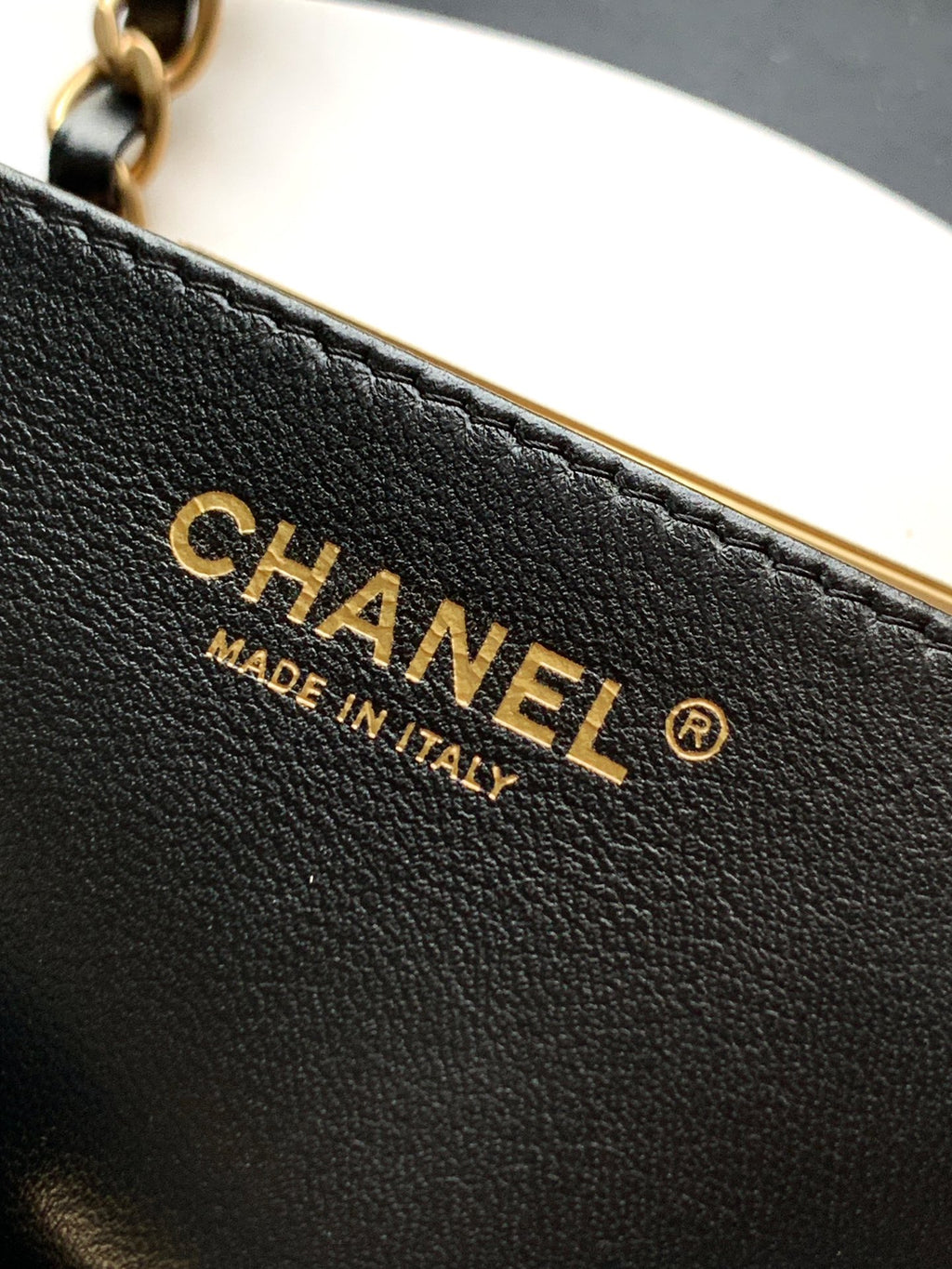 Small Quilted Top Handle Chain Bag