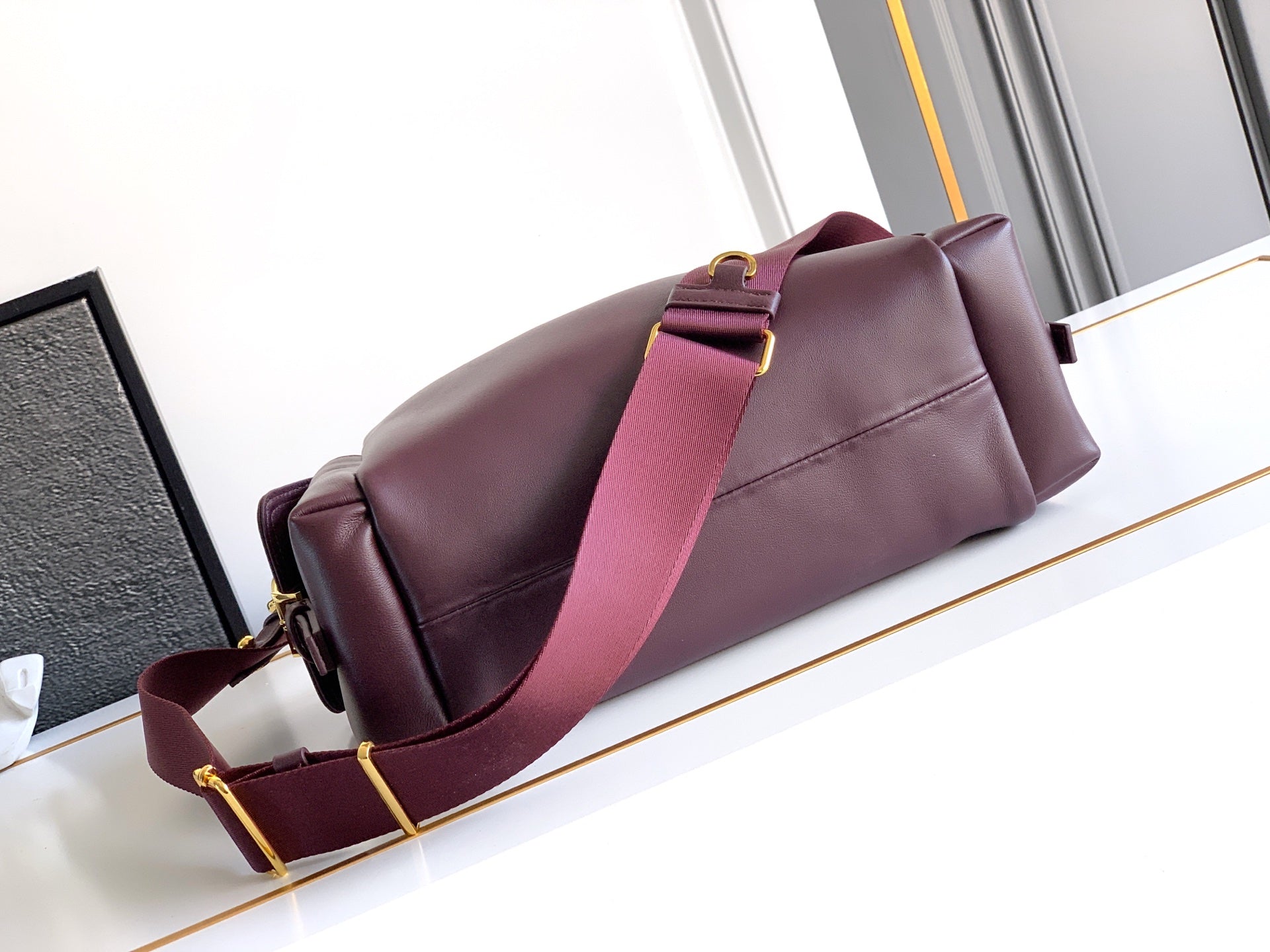 Explorer Lambskin Leather Top Handle Bag