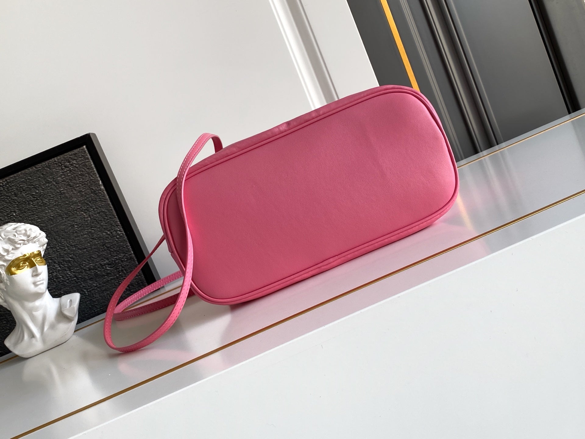 Soft Lambskin Leather Cloud Shoulder Bag