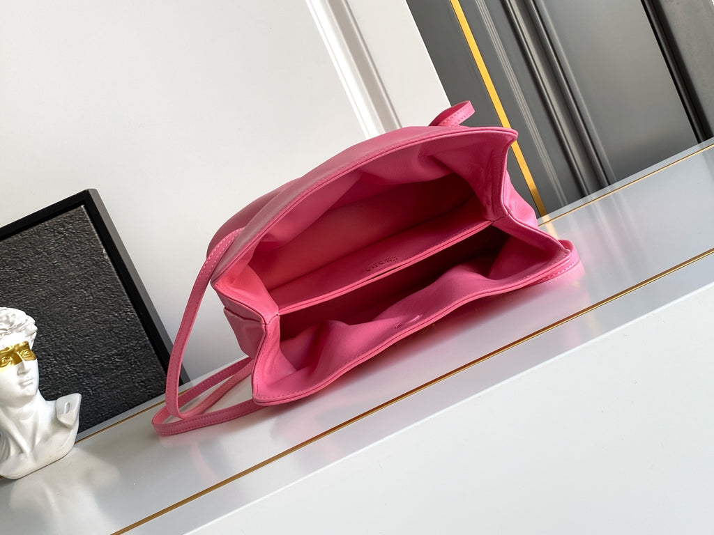 Soft Lambskin Leather Cloud Shoulder Bag