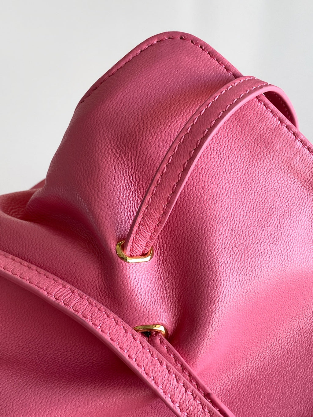 Soft Lambskin Leather Cloud Shoulder Bag