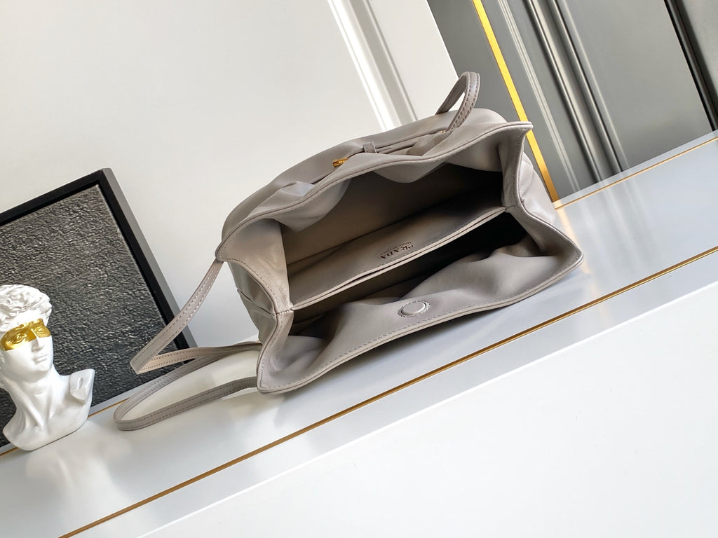 Soft Lambskin Leather Cloud Shoulder Bag