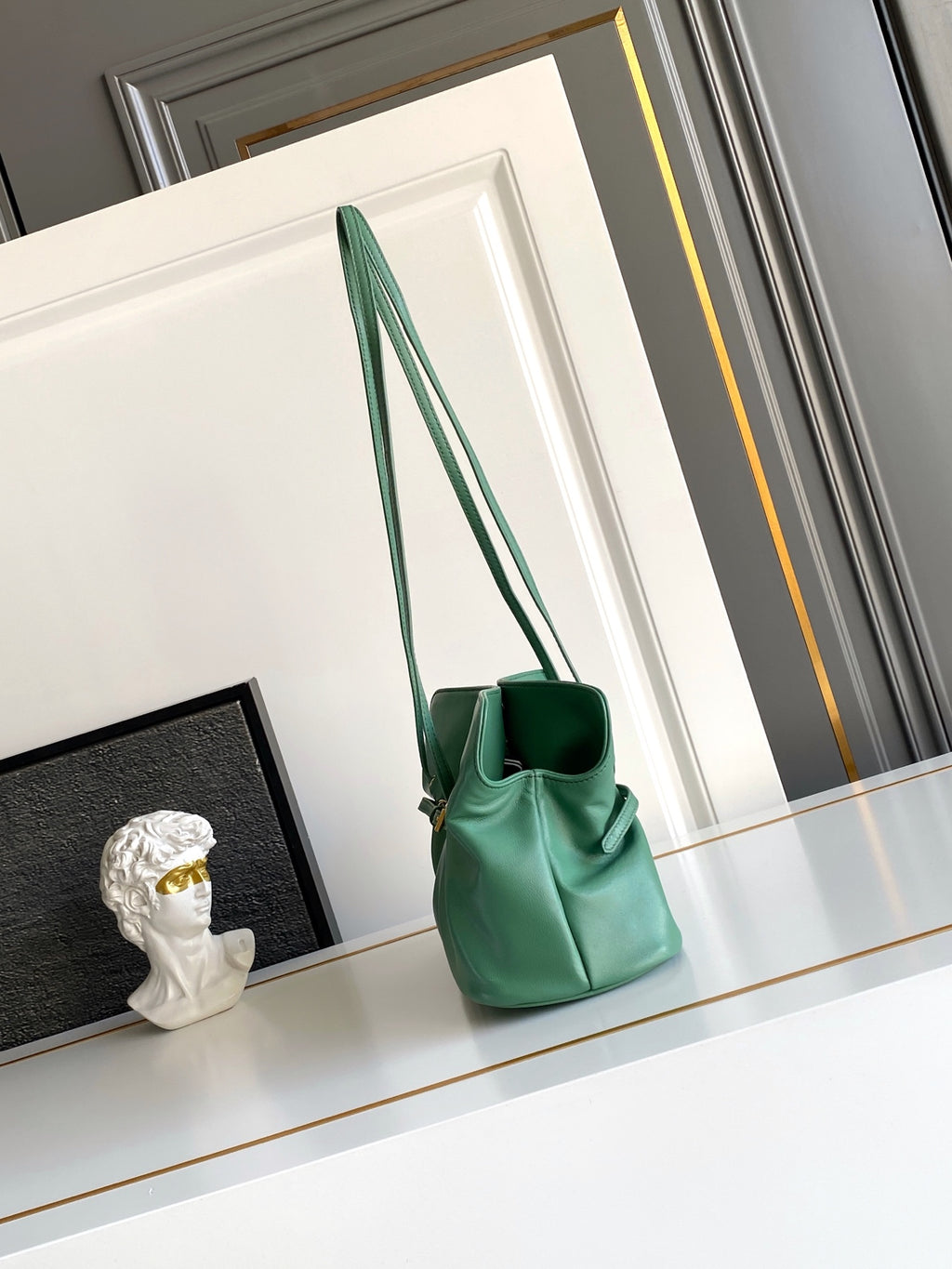 Soft Lambskin Leather Cloud Shoulder Bag