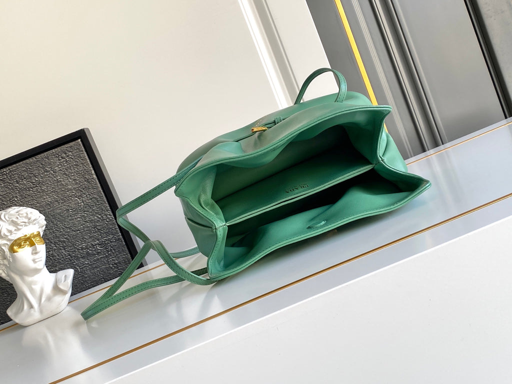 Soft Lambskin Leather Cloud Shoulder Bag