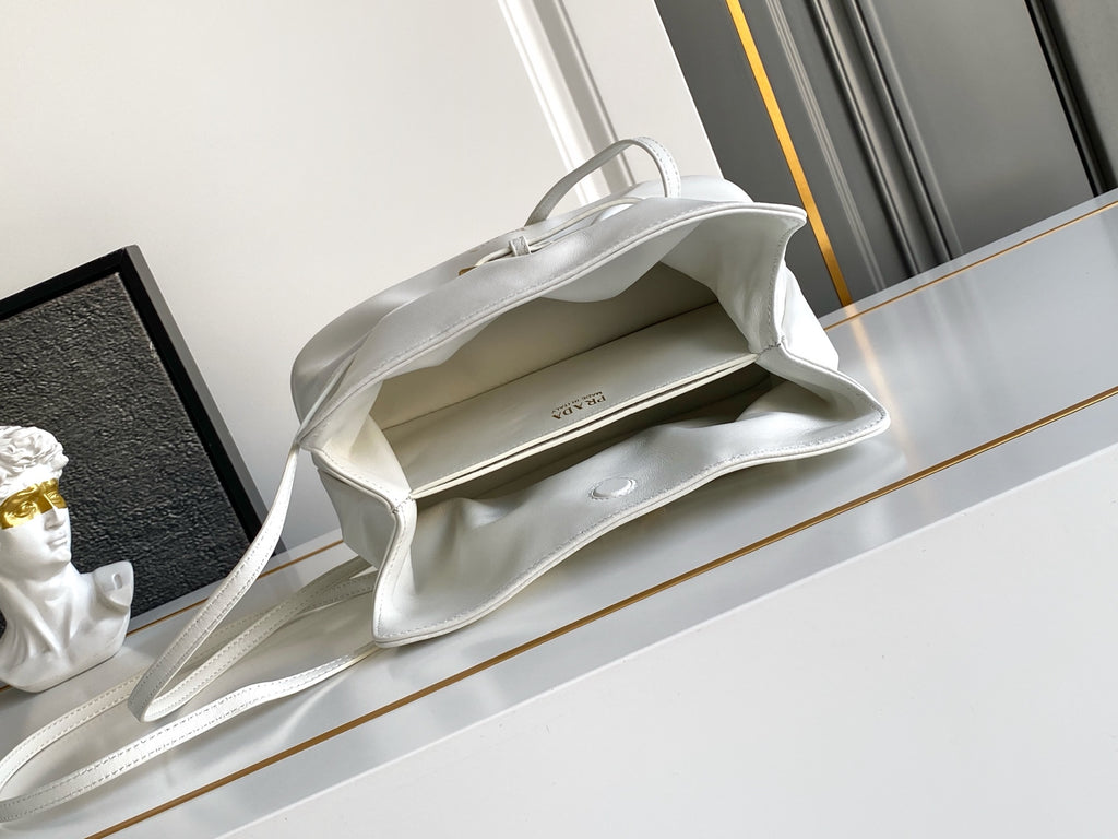 Soft Lambskin Leather Cloud Shoulder Bag