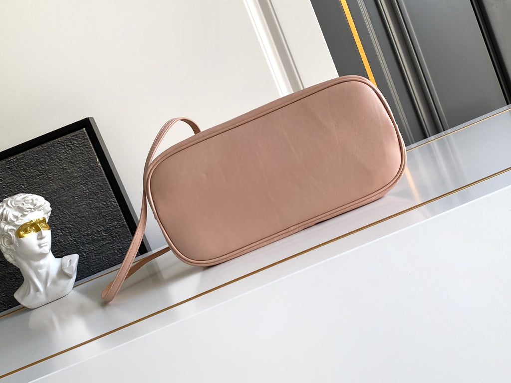 Soft Lambskin Leather Cloud Shoulder Bag