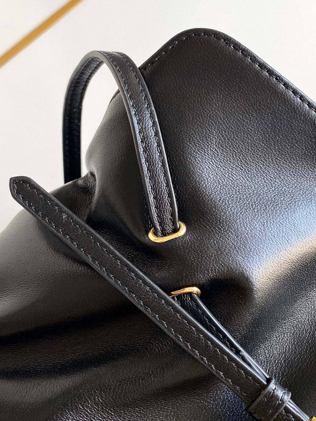 Soft Lambskin Leather Cloud Shoulder Bag