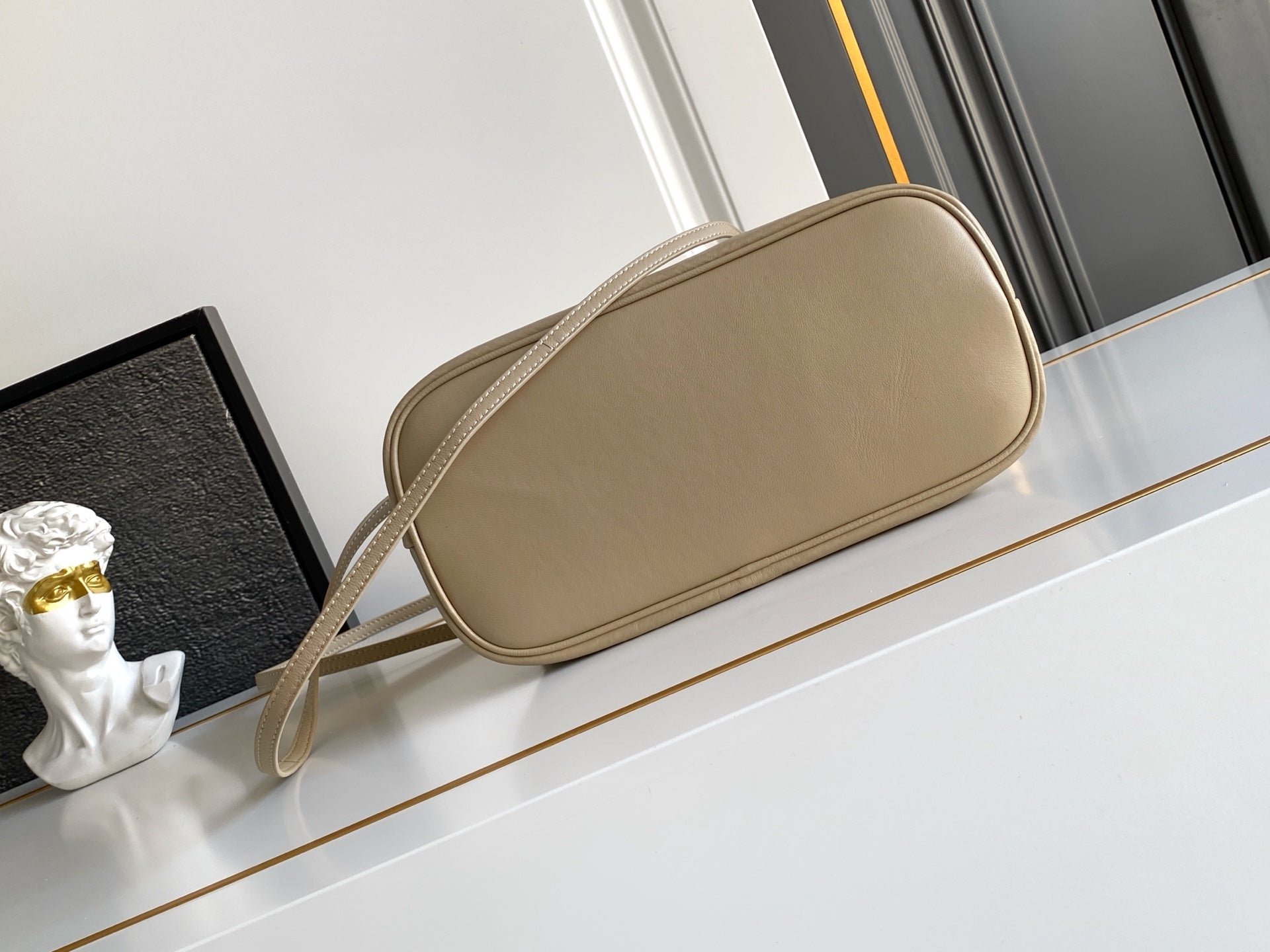 Soft Lambskin Leather Cloud Shoulder Bag