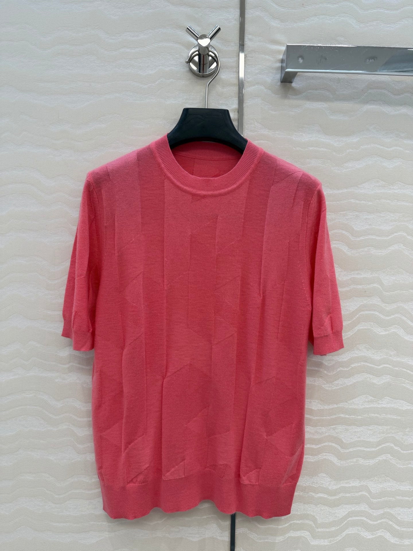 Fine Wool Knit T-Shirt – Coral Edition