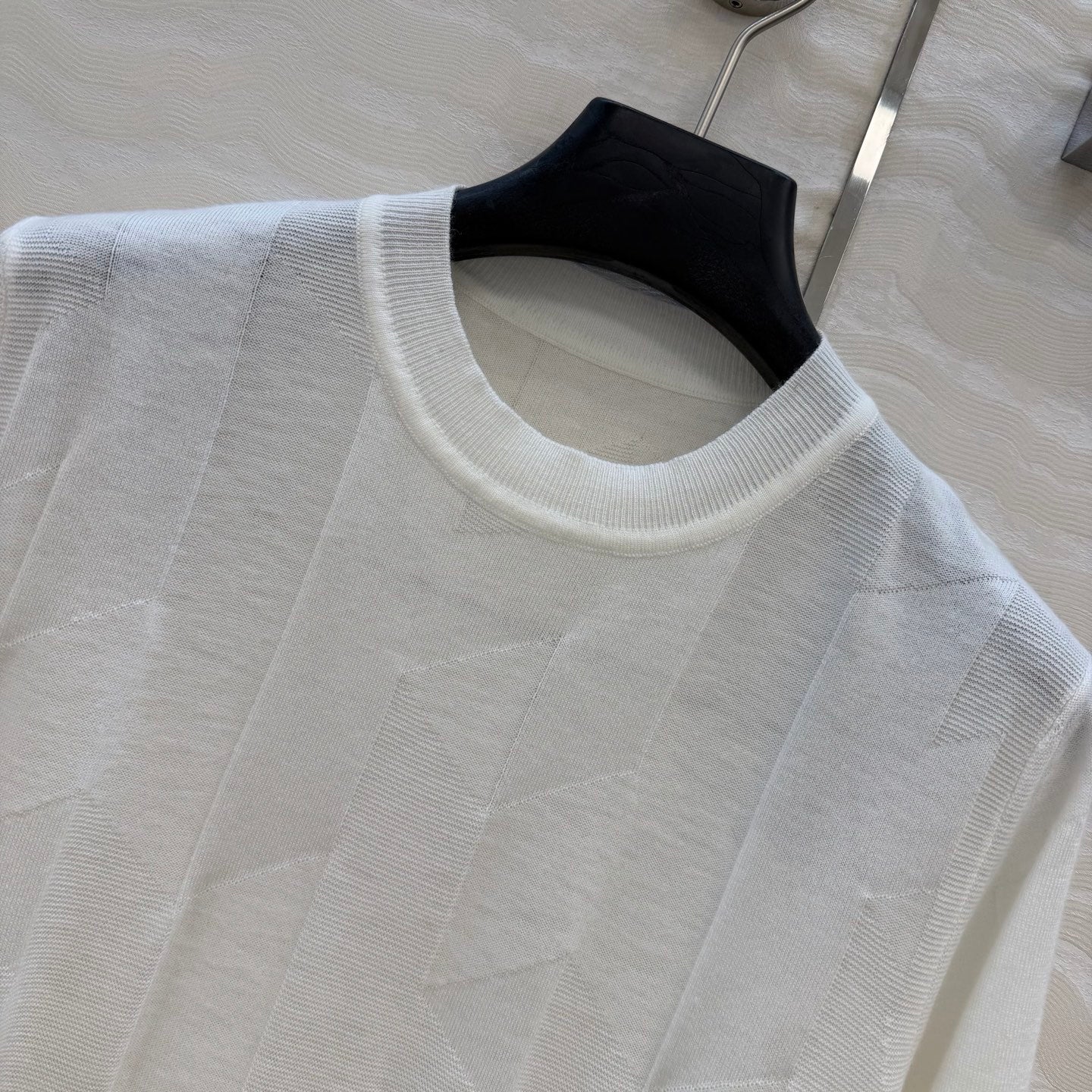 Fine Wool Knit T-Shirt – Coral Edition