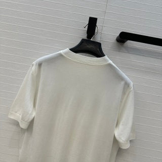 Nautical Rope Print Silk-Blend Top