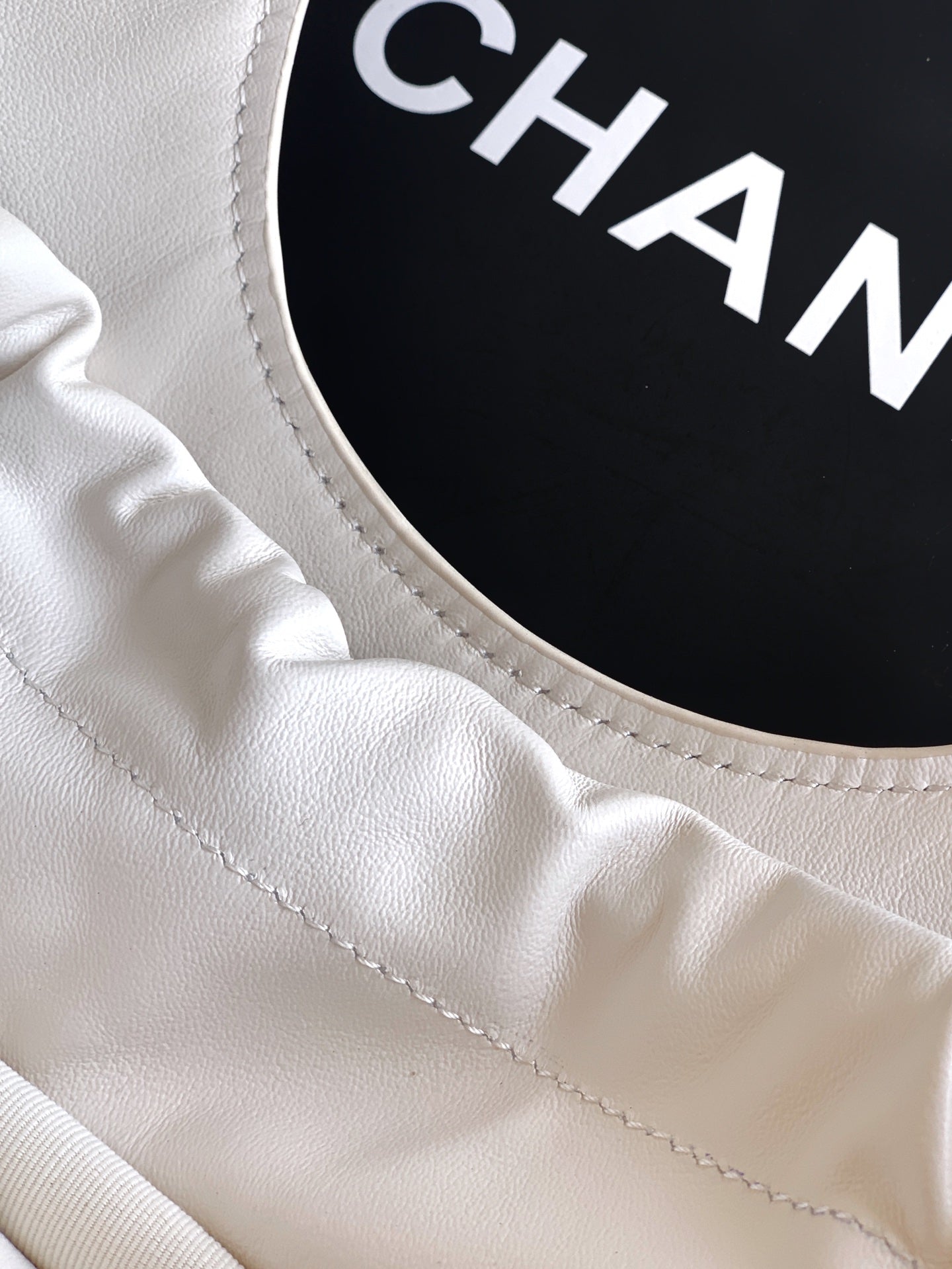 26P Quilted Leather Style Basket Bag