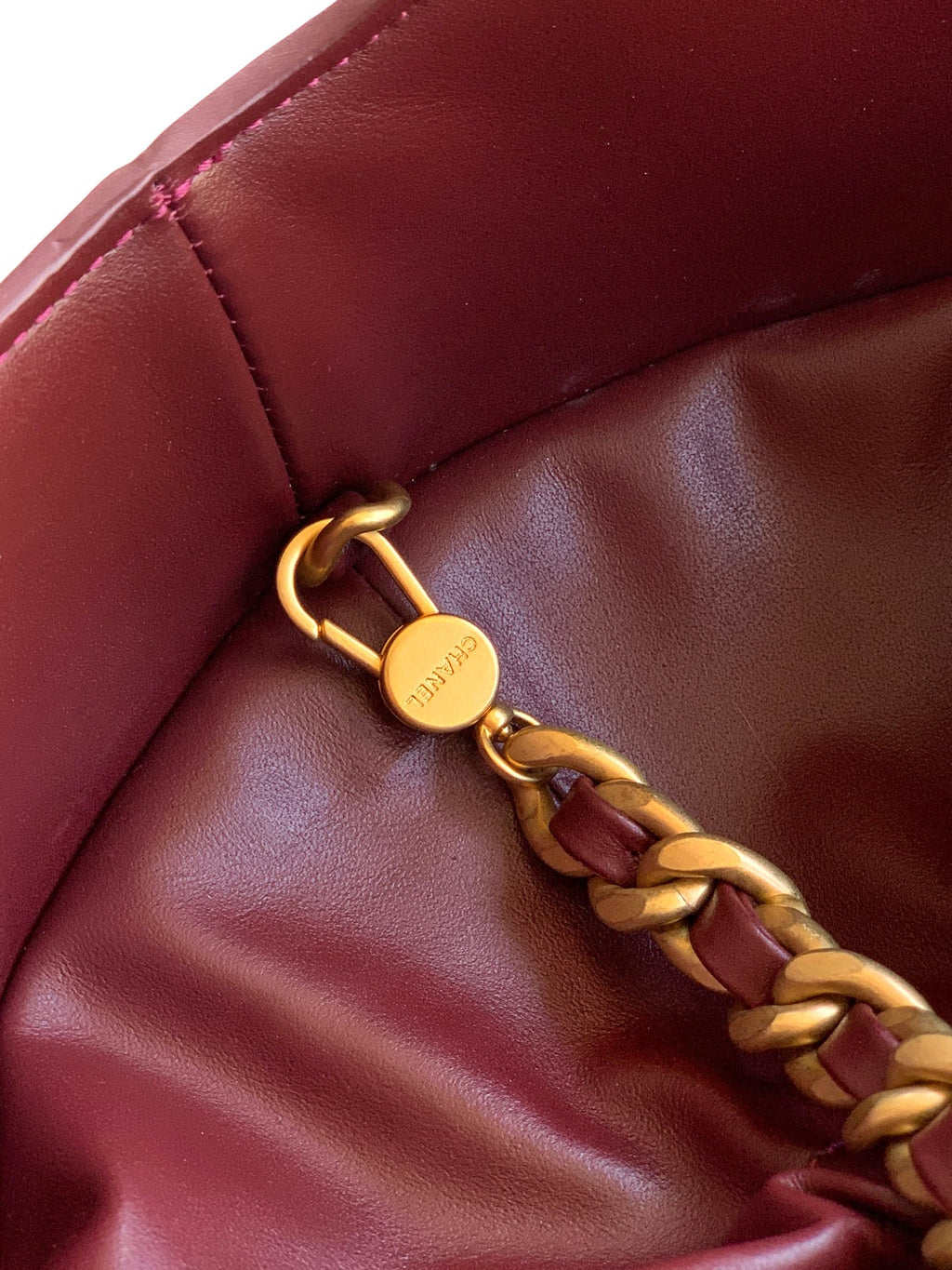 26P Quilted Leather Style Basket Bag