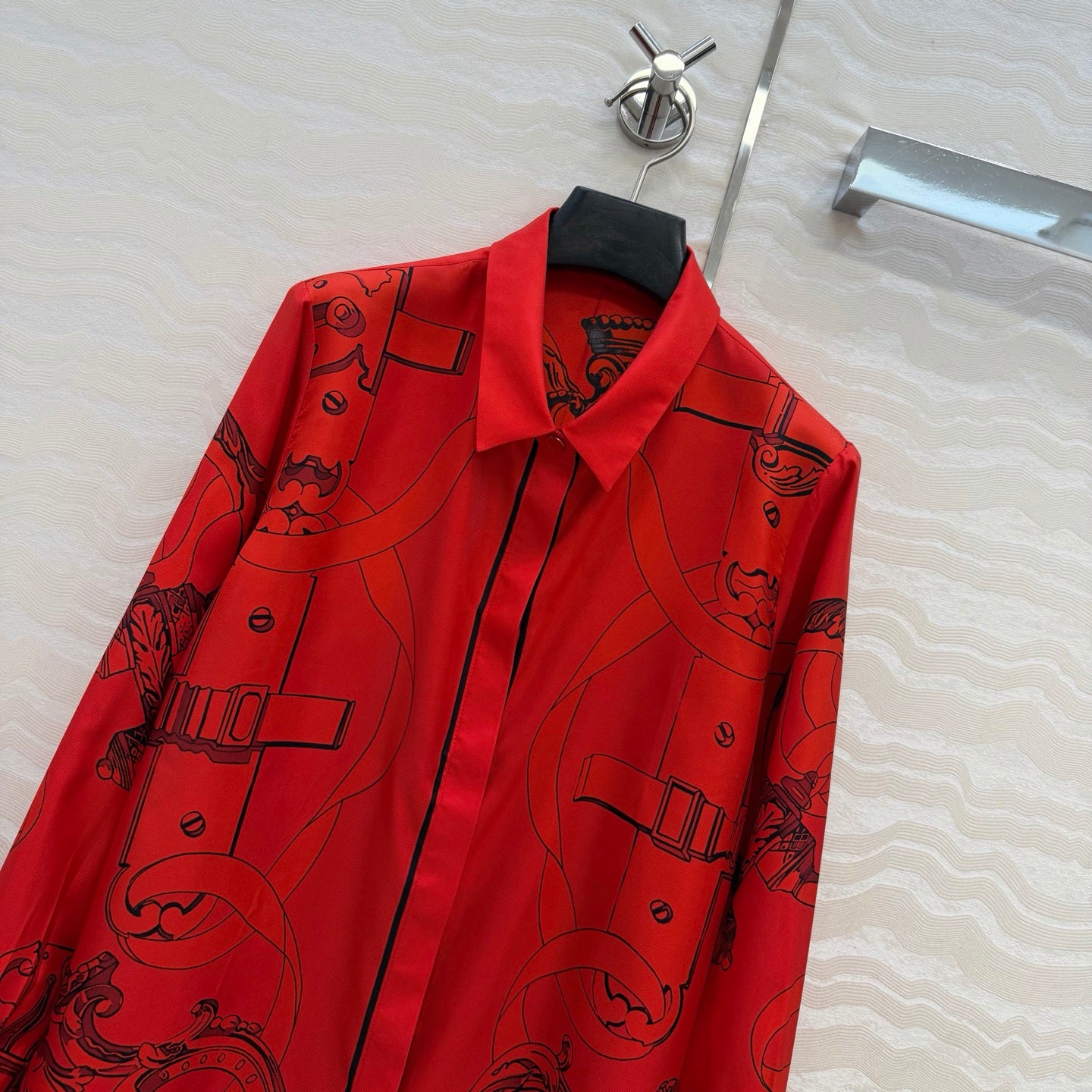 Silk Printed Shirt Dress – Bold Heritage Edition