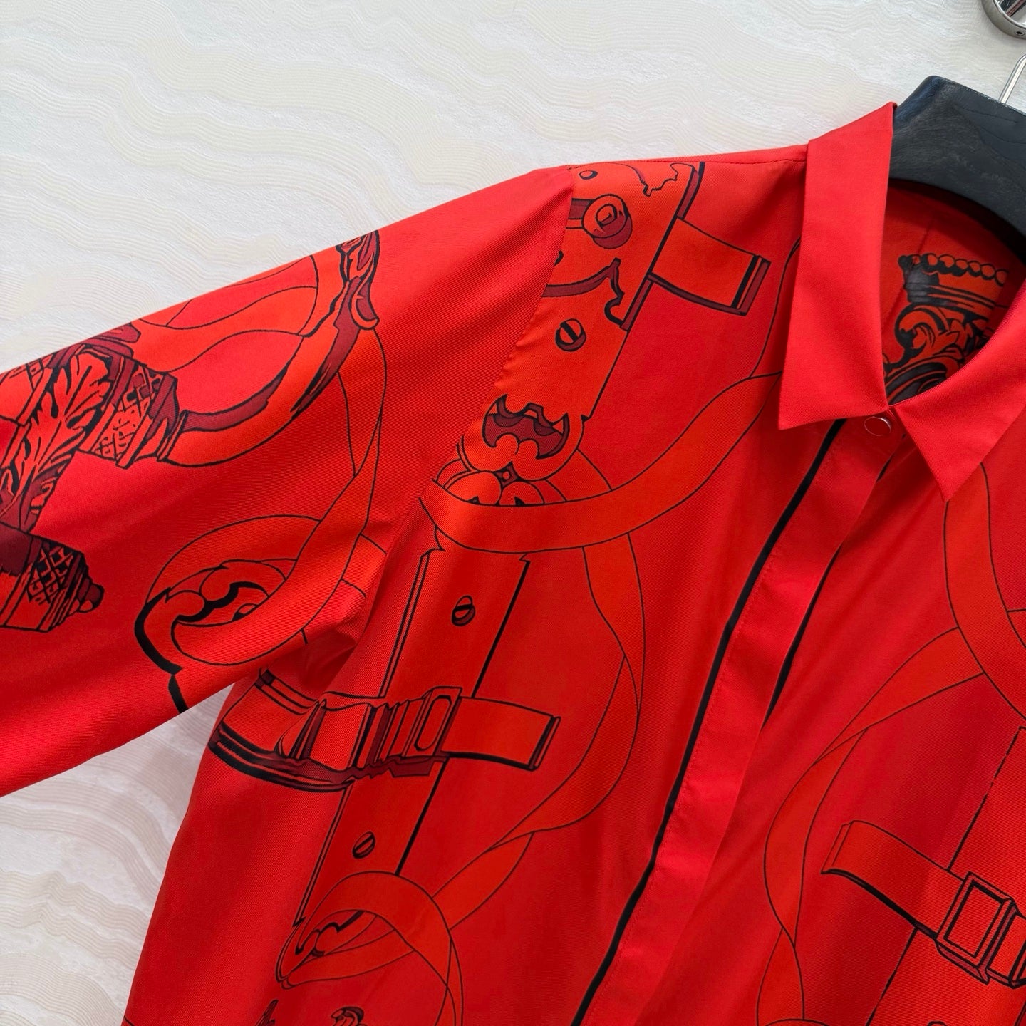 Silk Printed Shirt Dress – Bold Heritage Edition