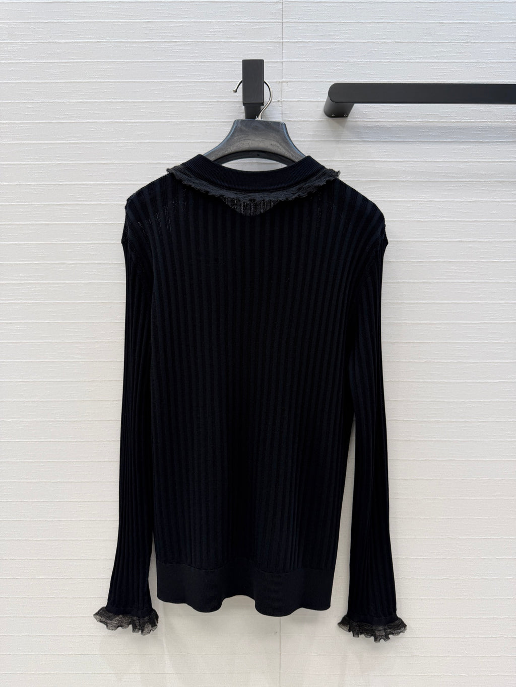 Ribbed Knit Cardigan – Refined Textured Elegance