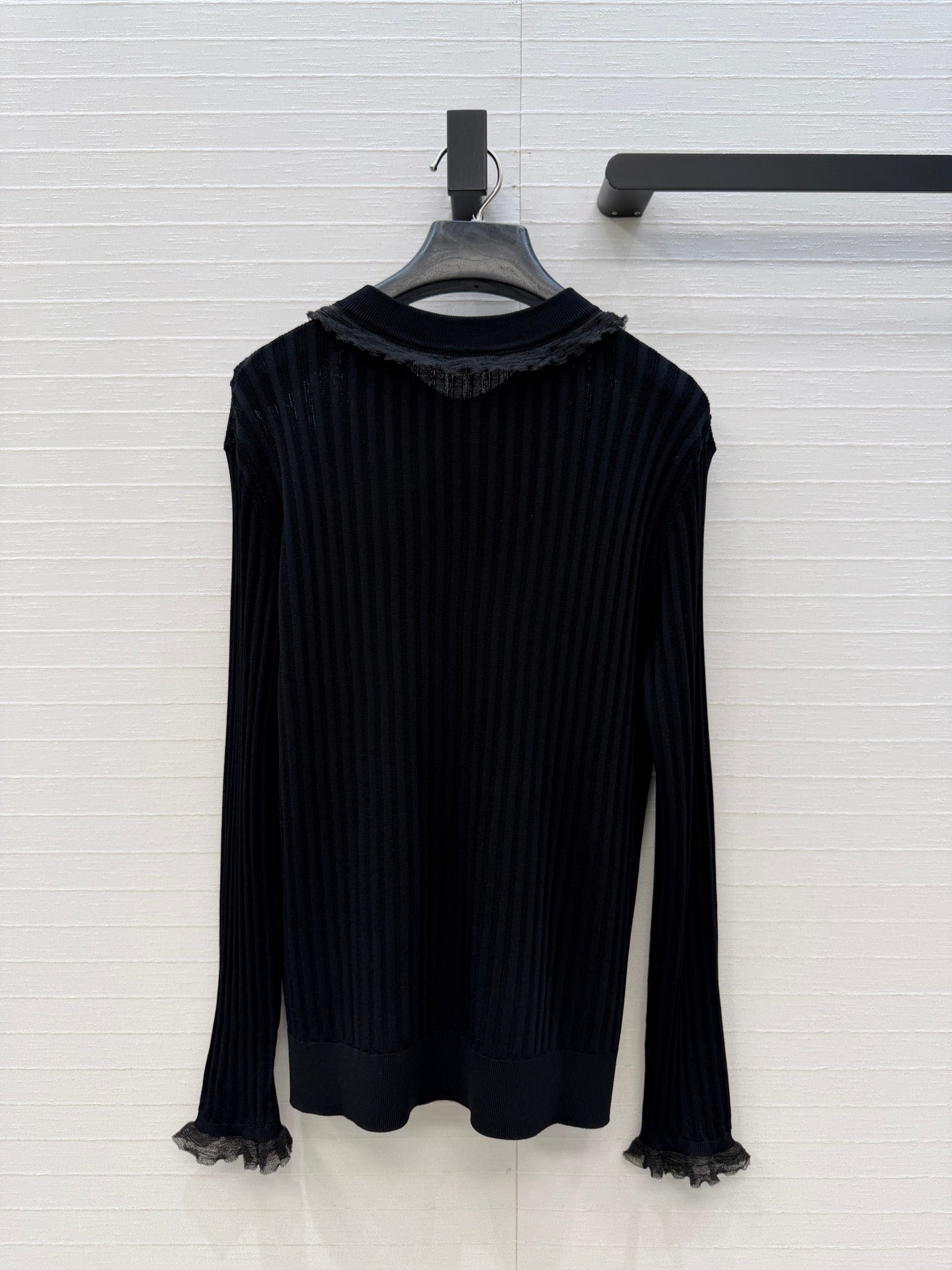 Ribbed Knit Cardigan – Refined Textured Elegance