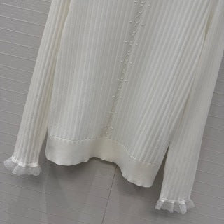 Ribbed Knit Long Sleeve Top – Soft Structured Minimalism