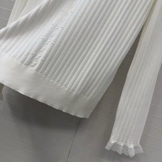 Ribbed Knit Long Sleeve Top – Soft Structured Minimalism