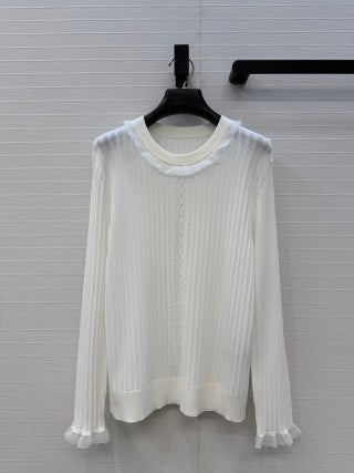 Ribbed Knit Long Sleeve Top – Soft Structured Minimalism