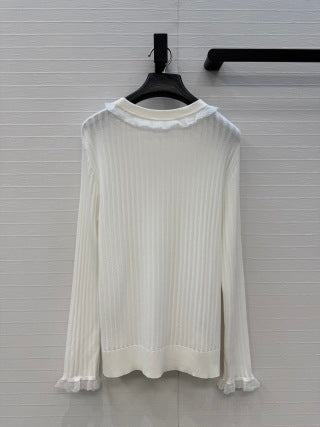 Ribbed Knit Long Sleeve Top – Soft Structured Minimalism