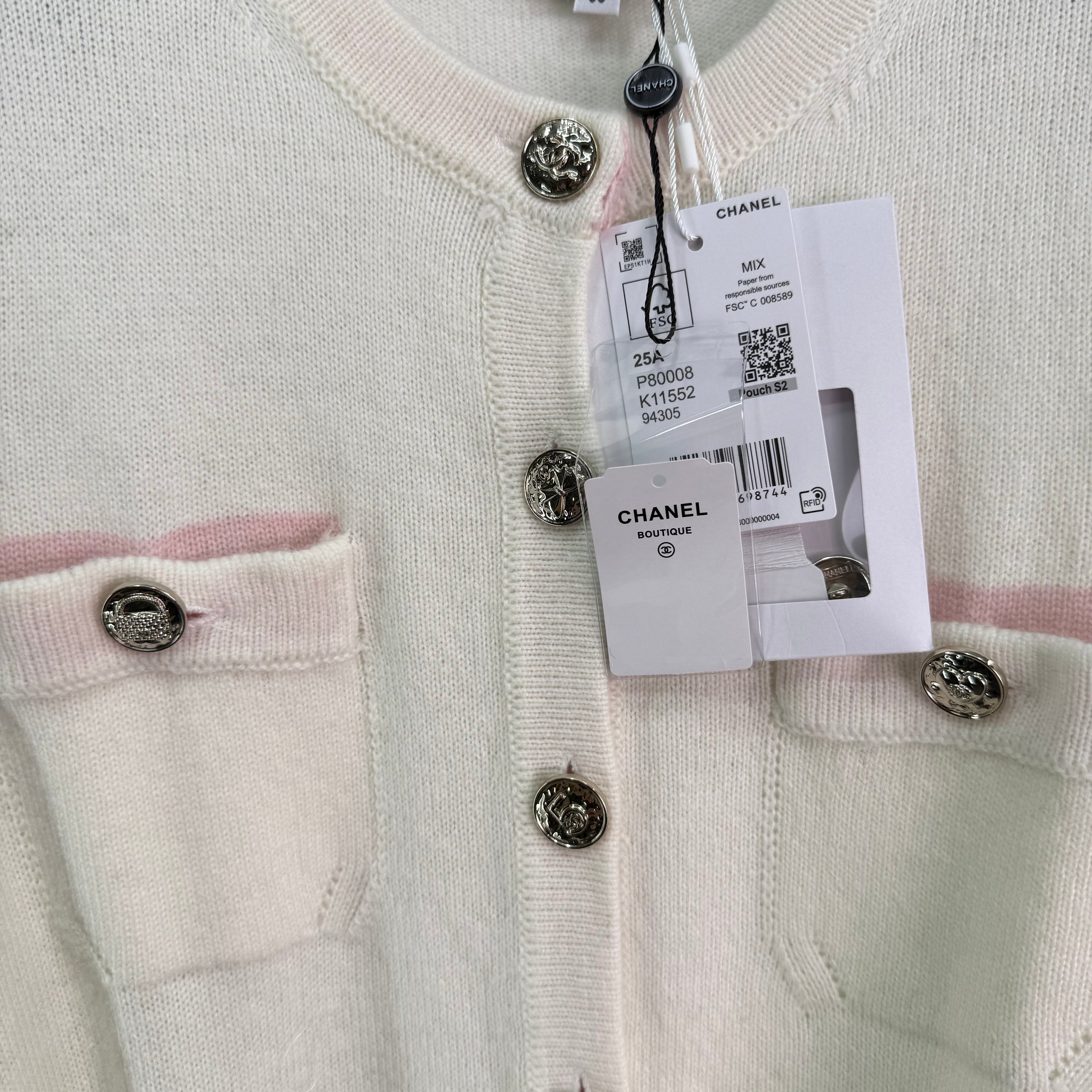 Belted Buttoned Knit Jacket