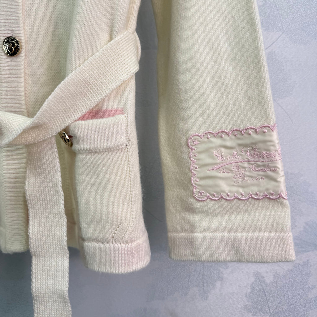 Belted Buttoned Knit Jacket