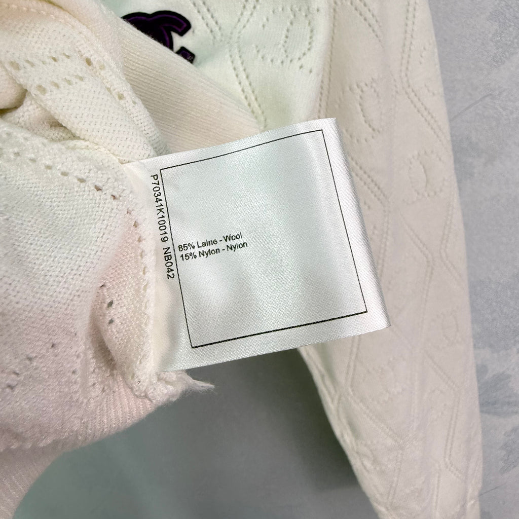 Textured Buttoned Knit Cardigan