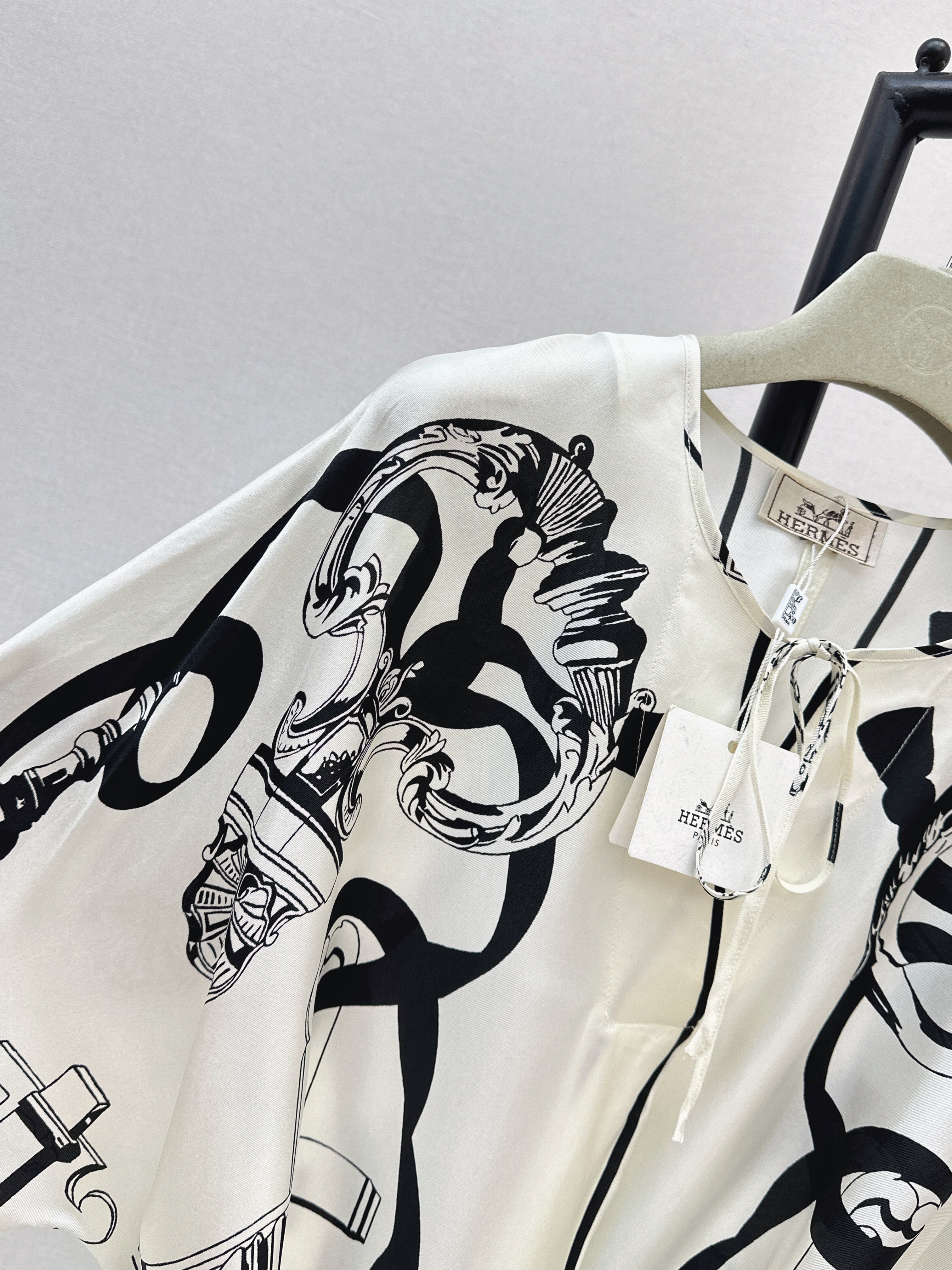 Printed Silk Long Dress