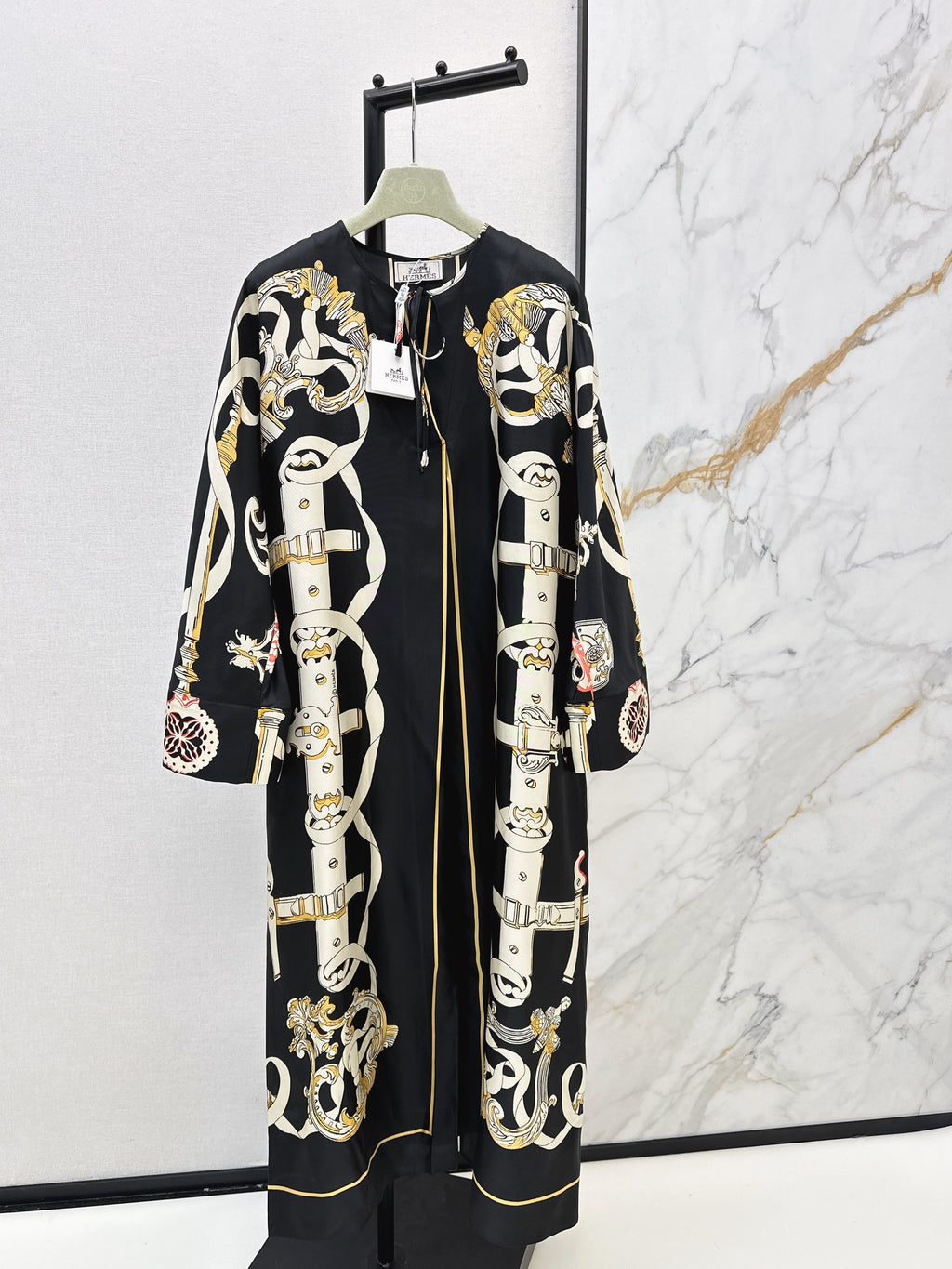 Printed Silk Long Dress