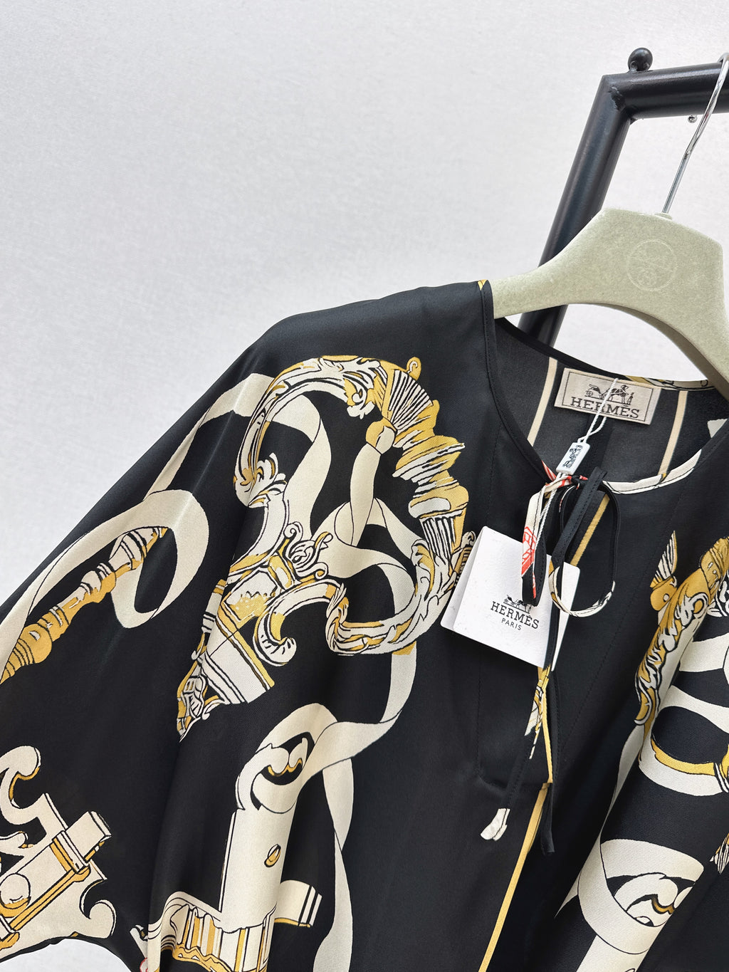 Printed Silk Long Dress