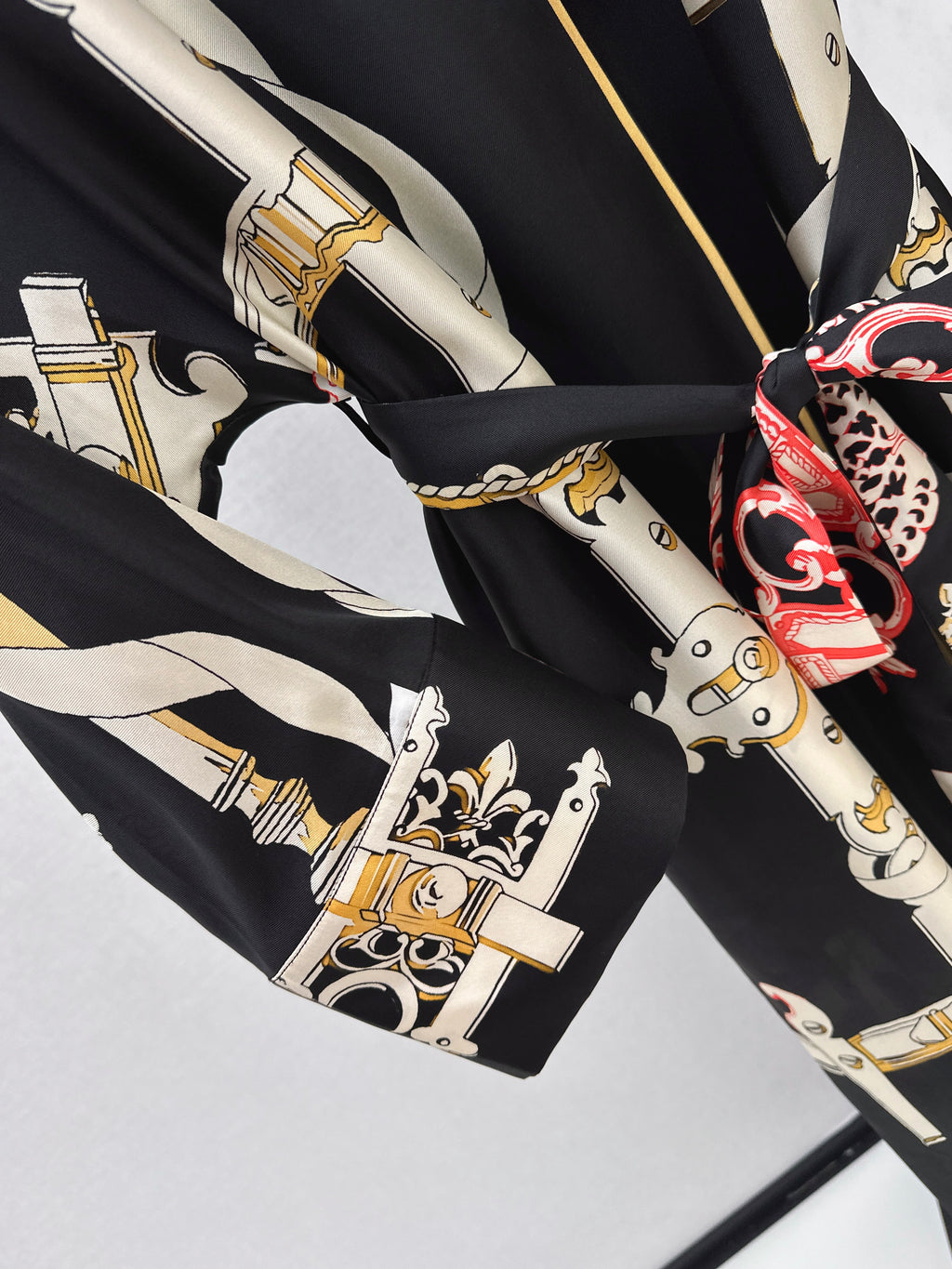 Printed Silk Long Dress