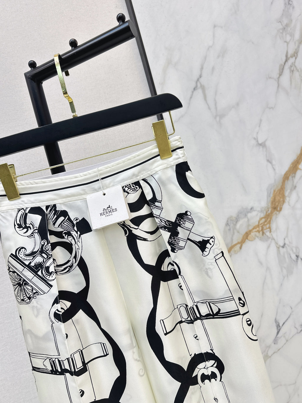 Printed Silk Shirt & Trousers Set