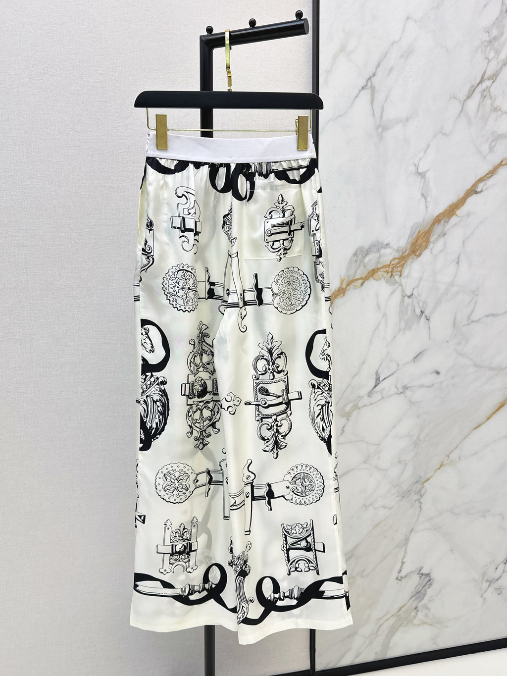 Printed Silk Shirt & Trousers Set