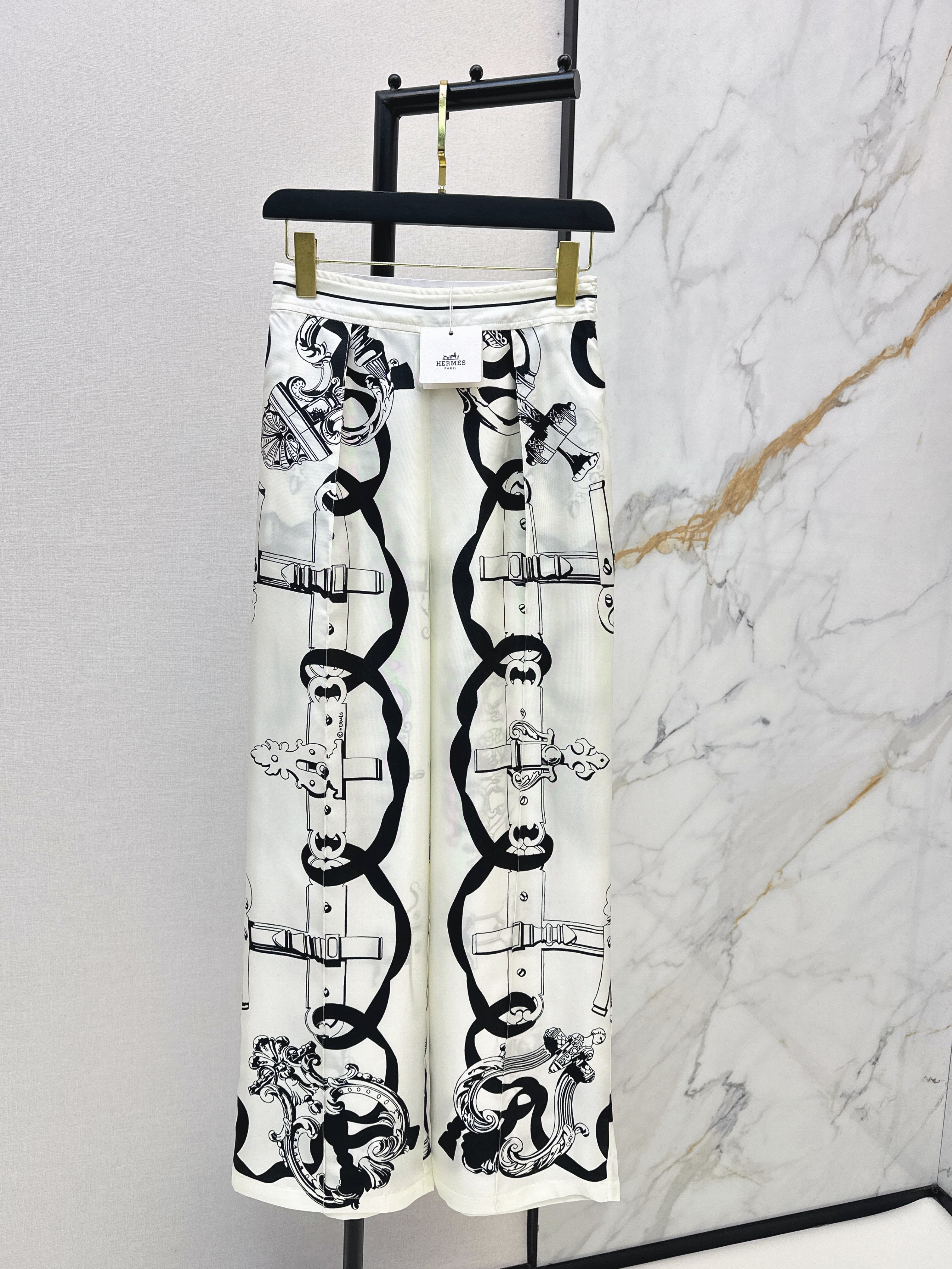 Printed Silk Shirt & Trousers Set