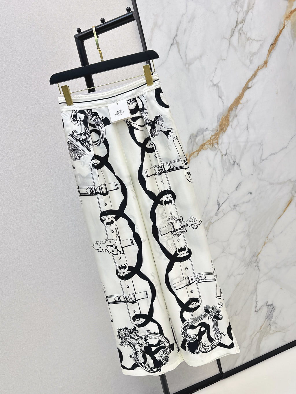 Printed Silk Shirt & Trousers Set