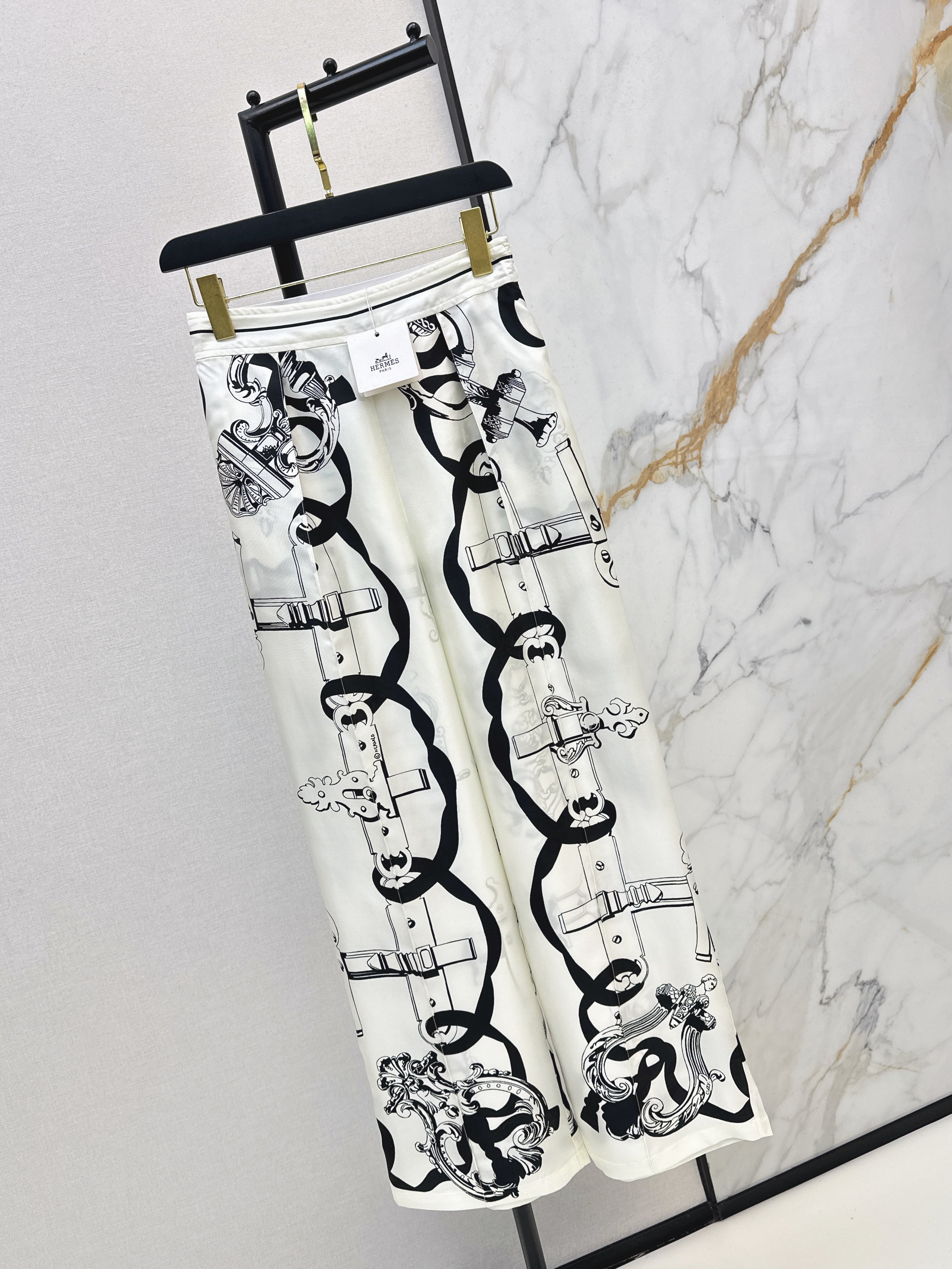 Printed Silk Shirt & Trousers Set