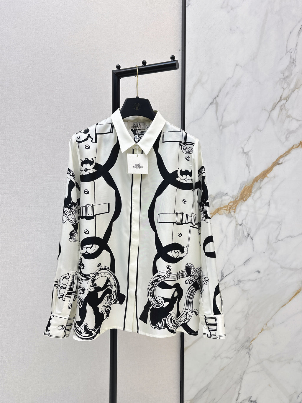 Printed Silk Shirt & Trousers Set