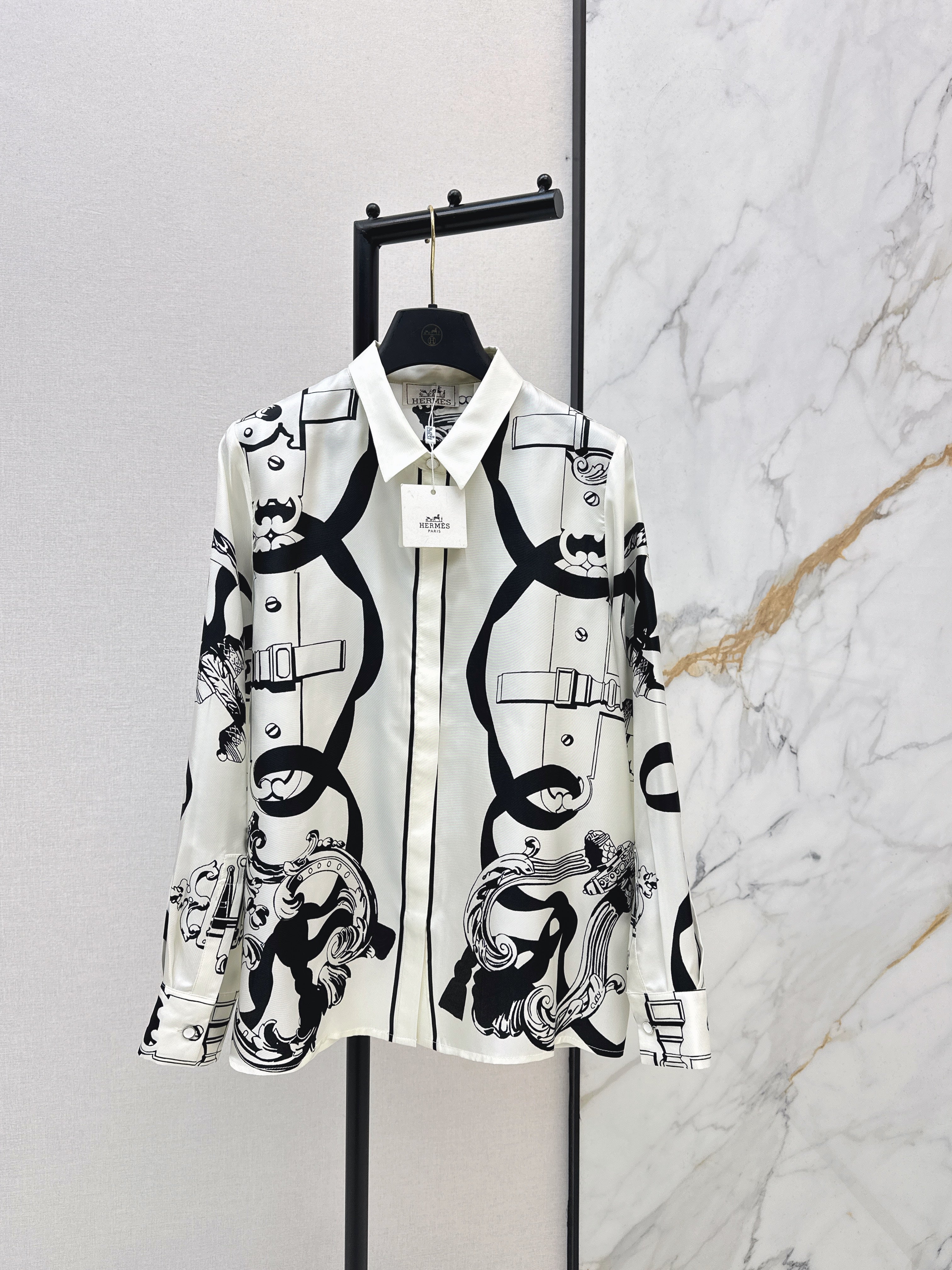 Printed Silk Shirt & Trousers Set