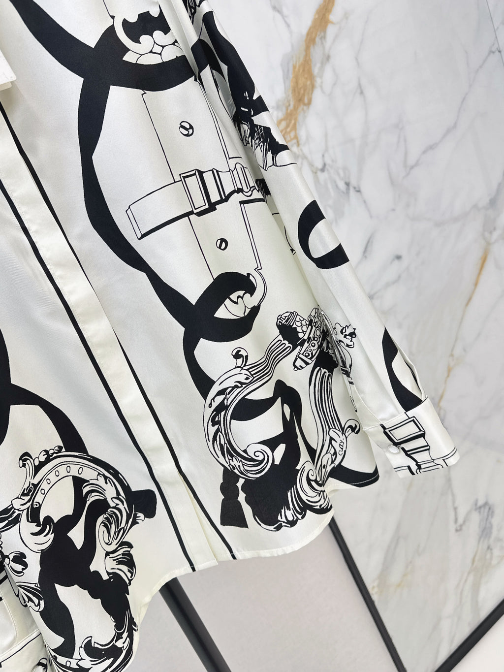 Printed Silk Shirt & Trousers Set