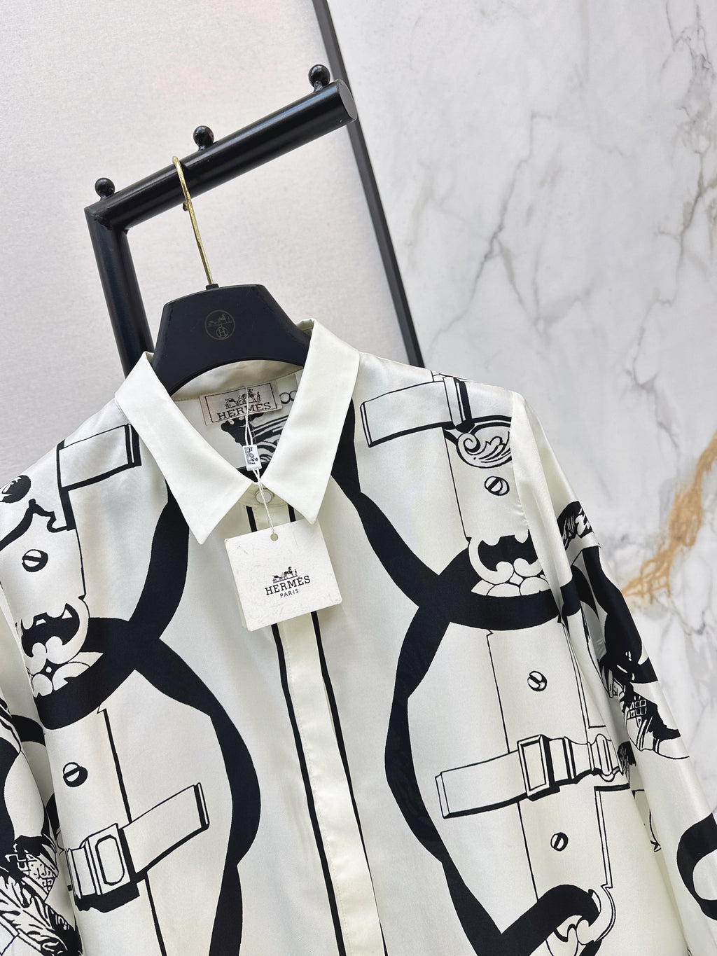 Printed Silk Shirt & Trousers Set