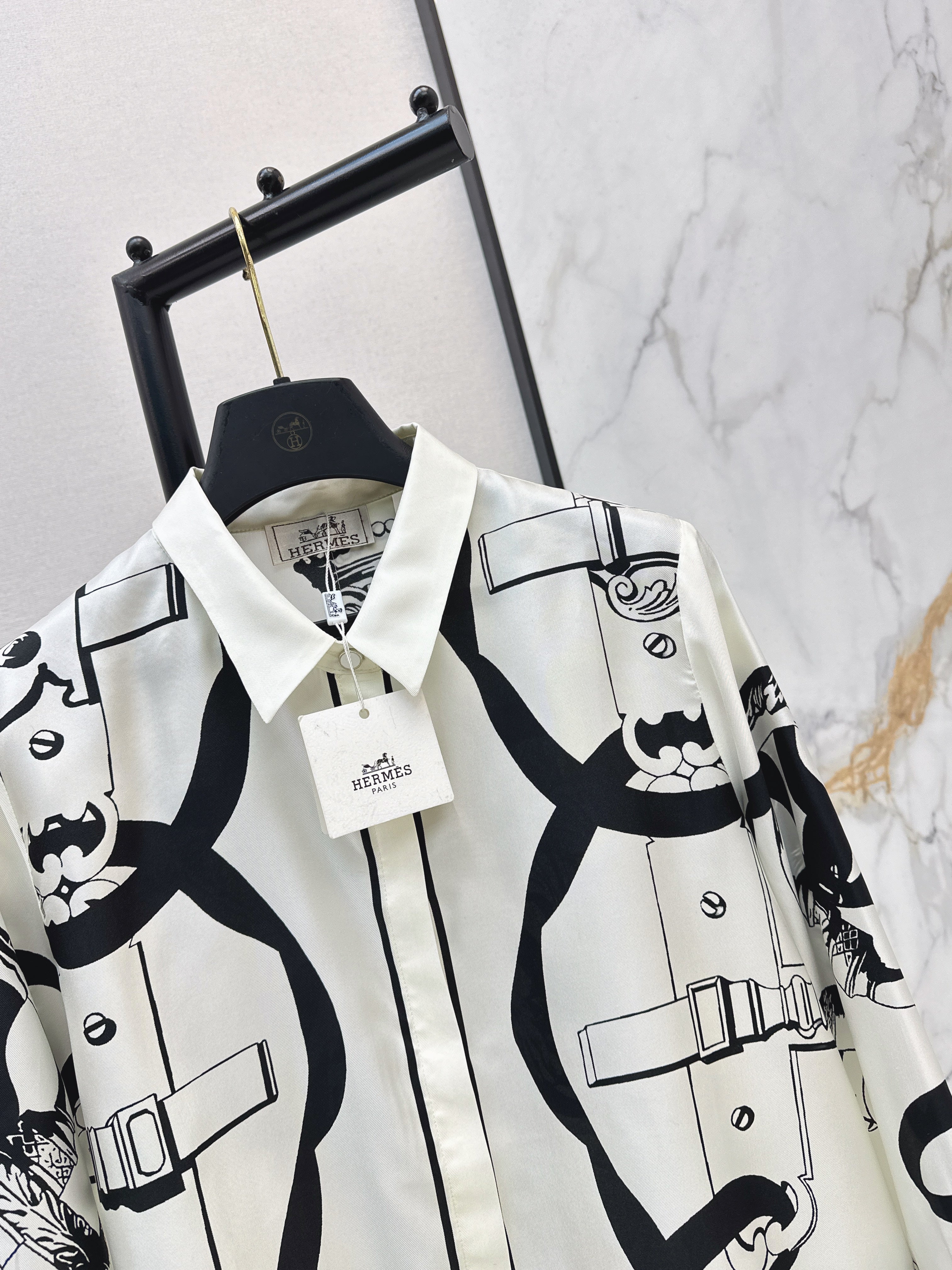 Printed Silk Shirt & Trousers Set