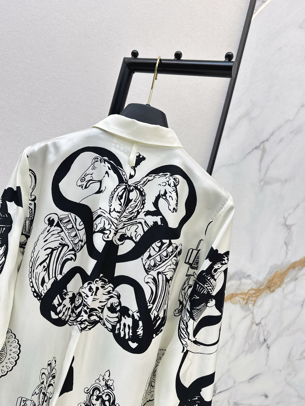 Printed Silk Shirt & Trousers Set